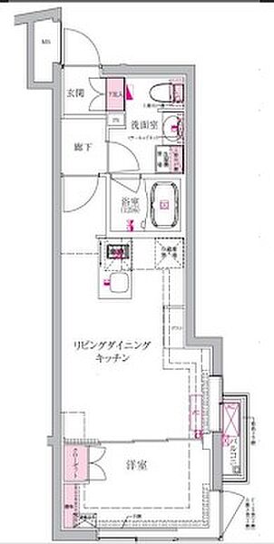 東京都新宿区西早稲田３丁目(賃貸マンション1LDK・4階・35.46㎡)の写真 その2