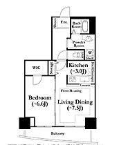 東京都新宿区河田町3-51（賃貸マンション1LDK・23階・50.17㎡） その2