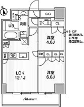 東京都台東区浅草３丁目7-2（賃貸マンション2LDK・11階・51.66㎡） その2