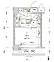 東京都江東区亀戸４丁目45-14（賃貸マンション1K・7階・25.46㎡） その2