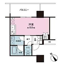 東京都港区海岸１丁目6-1（賃貸マンション1R・13階・25.49㎡） その2