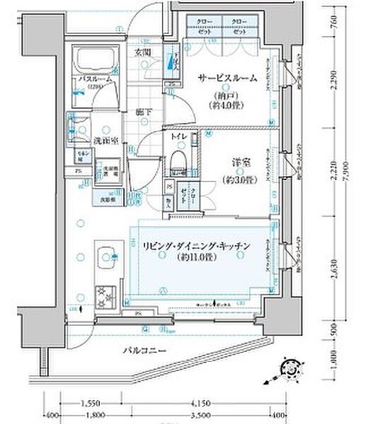 東京都新宿区市谷柳町(賃貸マンション2LDK・13階・42.71㎡)の写真 その2