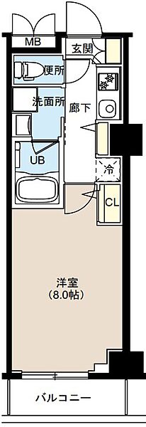 東京都江東区辰巳１丁目(賃貸マンション1K・2階・25.81㎡)の写真 その2