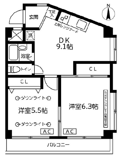 東京都新宿区戸山１丁目(賃貸マンション2DK・1階・40.76㎡)の写真 その2
