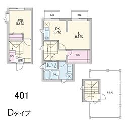 東京メトロ東西線 早稲田駅 徒歩1分の賃貸マンション 4階1LDKの間取り