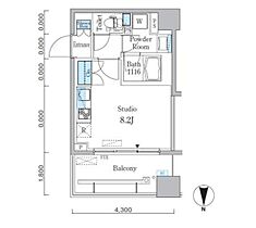 東京都江東区亀戸２丁目36-9（賃貸マンション1R・12階・25.66㎡） その2