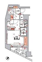 東京都江東区亀戸４丁目40-1（賃貸マンション1R・4階・26.46㎡） その2