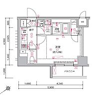 東京都江東区深川１丁目9-13（賃貸マンション1K・10階・25.66㎡） その2