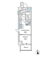 東京都中野区中央１丁目35-4（賃貸マンション1DK・2階・25.62㎡） その2