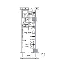 東京都江東区深川２丁目5-11（賃貸マンション1DK・6階・28.58㎡） その2