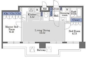 東京都中央区日本橋小網町1-13（賃貸マンション2LDK・13階・56.72㎡） その2