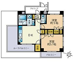 東京都文京区小石川２丁目24-16（賃貸マンション2LDK・4階・40.05㎡） その2