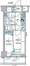 東京メトロ東西線 南砂町駅 徒歩17分の賃貸マンション 3階2Kの間取り