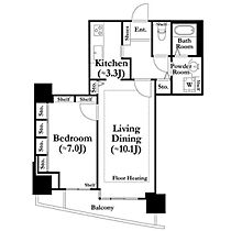 東京都新宿区河田町3-51（賃貸マンション1LDK・27階・53.36㎡） その2