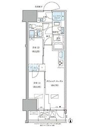 東京臨海高速鉄道りんかい線 天王洲アイル駅 徒歩7分の賃貸マンション 10階2DKの間取り