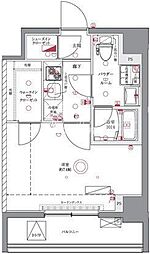 JR総武線 亀戸駅 徒歩12分の賃貸マンション 5階1Kの間取り