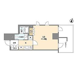 東京メトロ有楽町線 麹町駅 徒歩3分の賃貸マンション 7階1Kの間取り