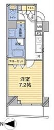 東京メトロ日比谷線 人形町駅 徒歩6分の賃貸マンション 6階1Kの間取り
