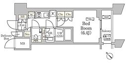 JR総武本線 馬喰町駅 徒歩1分の賃貸マンション 11階1Kの間取り