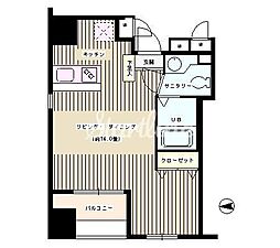 東京メトロ半蔵門線 半蔵門駅 徒歩1分の賃貸マンション 6階ワンルームの間取り