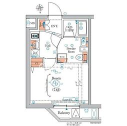 京急空港線 穴守稲荷駅 徒歩5分の賃貸マンション 1階1Kの間取り
