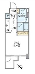 東京メトロ東西線 木場駅 徒歩10分の賃貸マンション 3階1Kの間取り