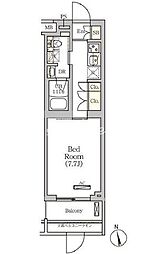 京急本線 新馬場駅 徒歩4分の賃貸マンション 3階1Kの間取り