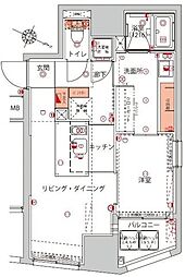 JR京浜東北・根岸線 神田駅 徒歩10分の賃貸マンション 3階1LDKの間取り