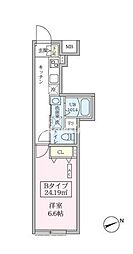JR山手線 大崎駅 徒歩9分の賃貸マンション 2階1Kの間取り