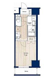 JR総武線 亀戸駅 徒歩3分の賃貸マンション 10階1Kの間取り