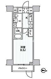 東京メトロ日比谷線 南千住駅 徒歩8分の賃貸マンション 2階1Kの間取り