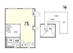 東京メトロ千代田線 明治神宮前駅 徒歩8分の賃貸マンション 3階ワンルームの間取り