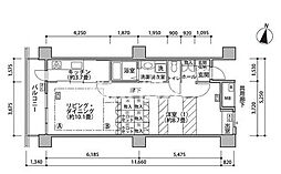 東京メトロ有楽町線 辰巳駅 徒歩9分の賃貸マンション 8階1LDKの間取り