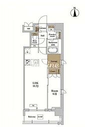 JR京浜東北・根岸線 蒲田駅 徒歩10分の賃貸マンション 3階1LDKの間取り