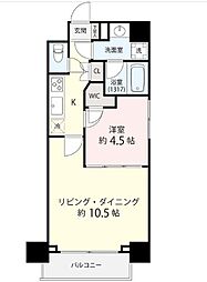 東京メトロ日比谷線 小伝馬町駅 徒歩3分の賃貸マンション 9階1LDKの間取り