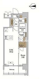 JR京浜東北・根岸線 蒲田駅 徒歩10分の賃貸マンション 3階1LDKの間取り