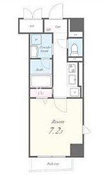 東京メトロ日比谷線 南千住駅 徒歩5分の賃貸マンション 8階1Kの間取り