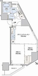 東京メトロ丸ノ内線 後楽園駅 徒歩5分の賃貸マンション 11階2DKの間取り