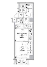 東京メトロ東西線 東陽町駅 徒歩9分の賃貸マンション 7階1DKの間取り