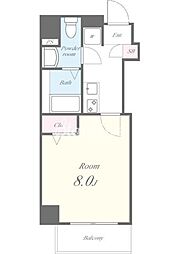 日暮里舎人ライナー 赤土小学校前駅 徒歩5分の賃貸マンション 5階1Kの間取り