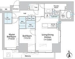 東京メトロ丸ノ内線 本郷三丁目駅 徒歩7分の賃貸マンション 3階2LDKの間取り