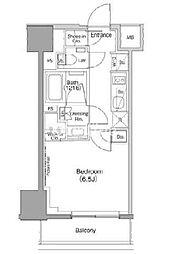 東急目黒線 不動前駅 徒歩6分の賃貸マンション 4階1Kの間取り