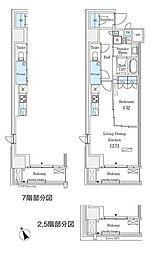 Parknadefit南青山Garden 1LDKの間取図画像