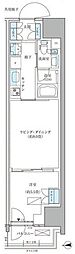 パークアクシス品川天王洲アイル 1LDKの間取図画像