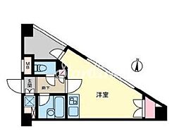 B-LOT小石川レジデンス ワンルームの間取図画像