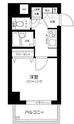ミリオンガーデン早稲田 1Kの間取図画像