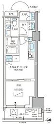 パークアクシス品川天王洲アイル 1DKの間取図画像