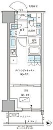 パークアクシス品川天王洲アイル 1DKの間取図画像