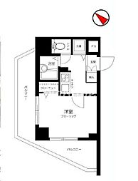 スカイコート原宿 1Kの間取図画像