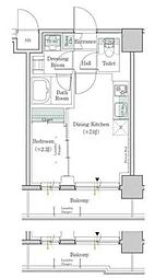 ONEROOFRESIDENCE錦糸町 1DKの間取図画像
